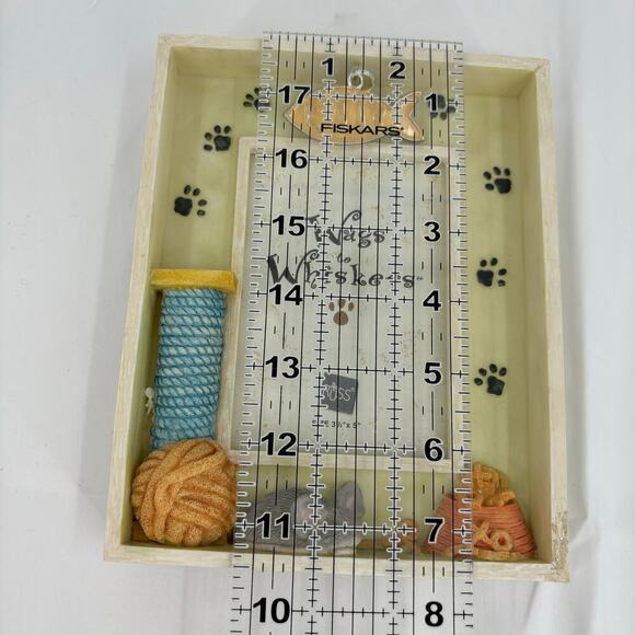 Russ Wags to Whiskers Cat Kitty Shadow Box Picture Frame For 3.5 x 5 Inch Photo - Picture 9 of 13